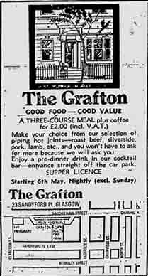 The Grafton advert 1974